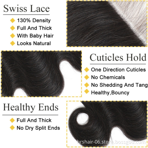 vendor stock cuticle aligned Vietnamese human hair golden body wave 5x5 closure